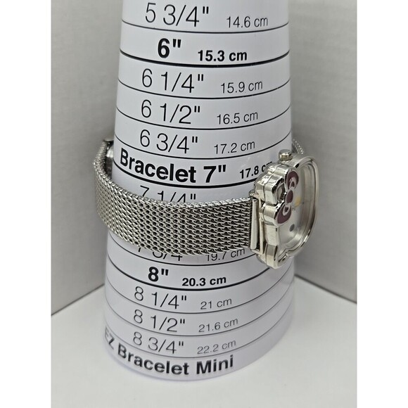 Sanrio Hello Kitty Women Watch Silver Mesh Band Quartz New Battery Pink Bow 31mm - Picture 7 of 10